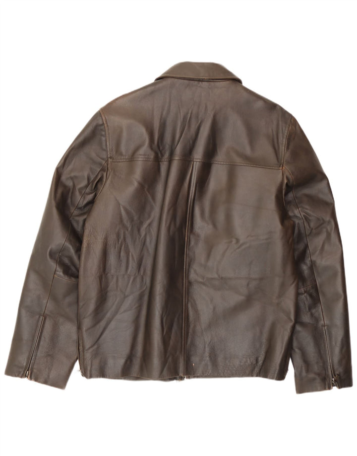 Conbipel Herren Lederjacke IT 48 Mittelbraunes Leder