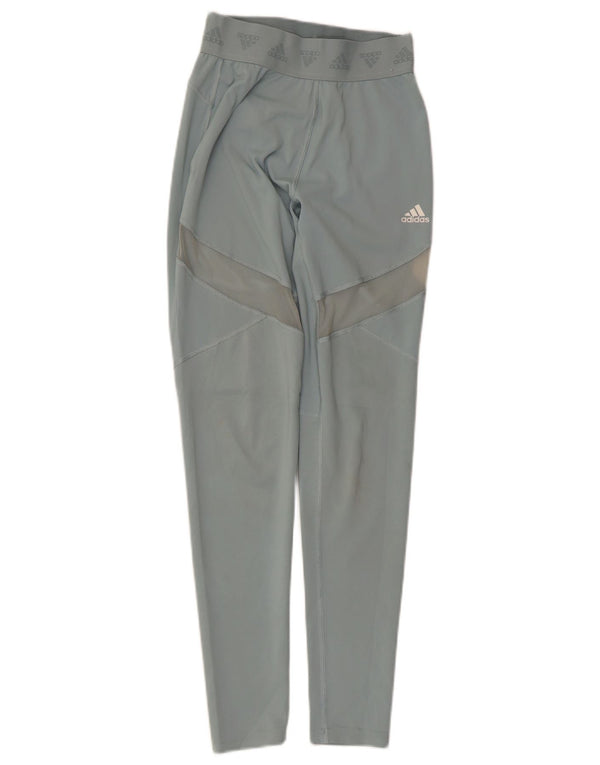Adidas Damen Aeroready Graphic Leggings UK 8/10 Small Blau
