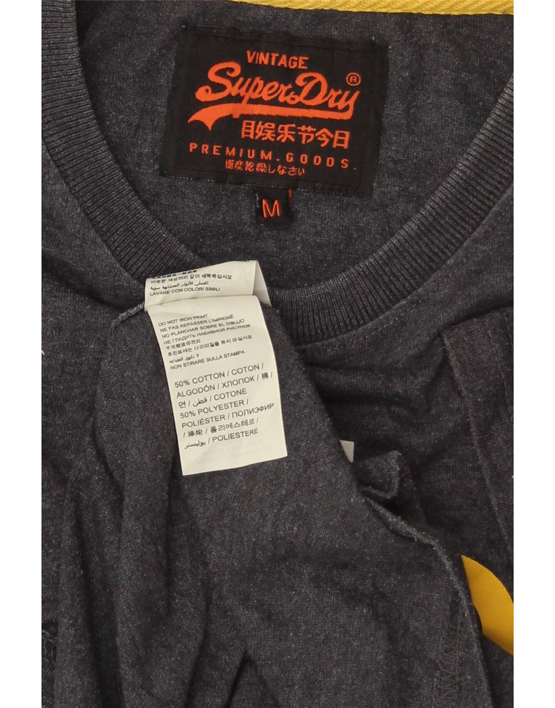SUPERDRY Herren Grafik-T-Shirt-Oberteil aus mittelgrauer Baumwolle