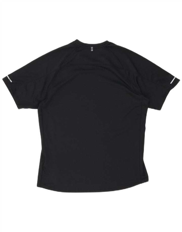 NIKE Herren Dri Fit T-Shirt Top Large Schwarz Polyester