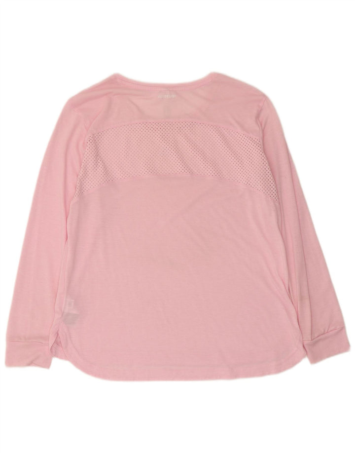 Adidas Damen Aeroready Top Langarm UK 16/18 Large Rosa Polyester