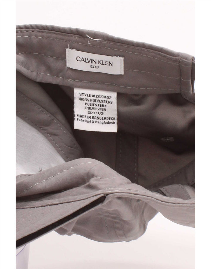 Calvin Klein Mens Graphic Baseball Cap One Size Grey Polyester