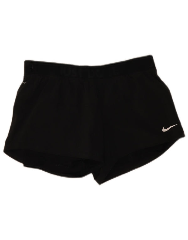 Nike Damen Dri Fit Sport Shorts UK 14 Medium Schwarz