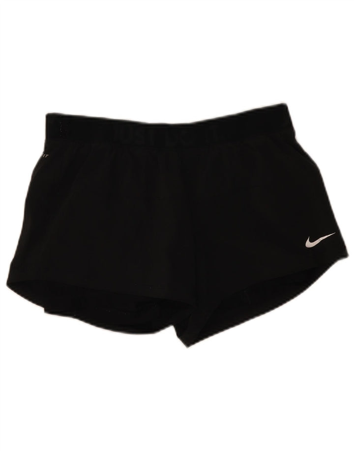 Nike Damen Dri Fit Sport Shorts UK 14 Medium Schwarz