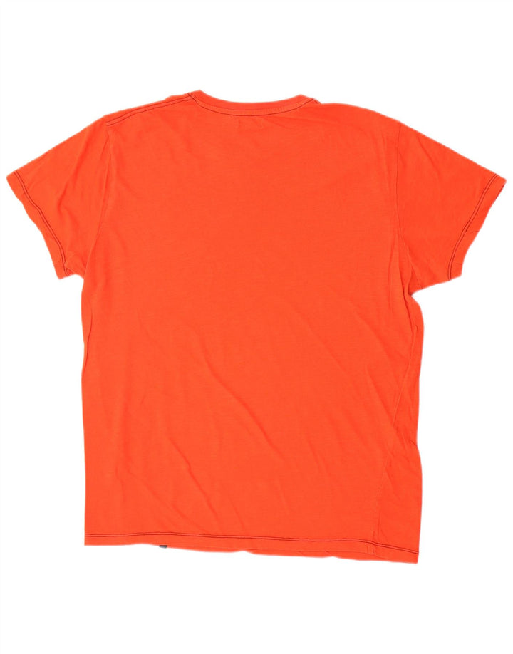 Avirex Herren-T-Shirt mit Grafik, Größe L, Orange