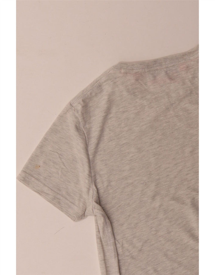 Superdry Herren Grafik-T-Shirt-Oberteil, groß, grau gesprenkelte Baumwolle