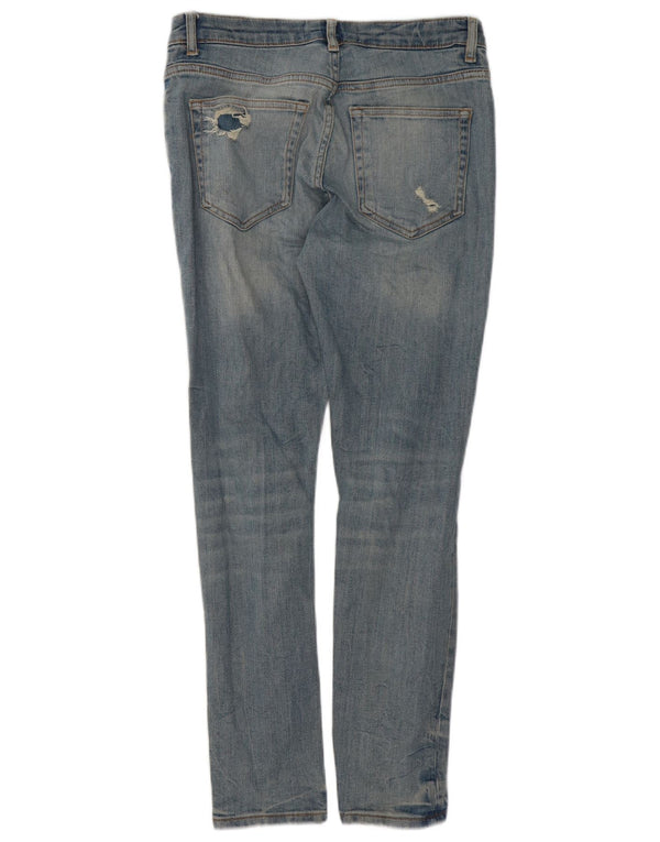 Zara Herren Distressed Slim Jeans EU 40 Medium W31 L29 Blaue Baumwolle