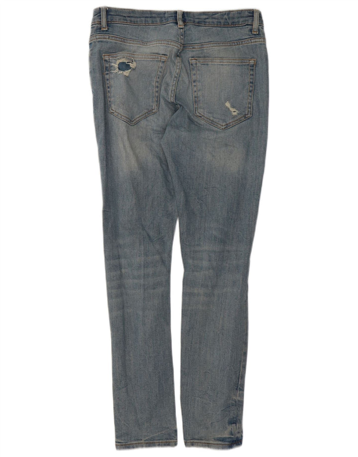 Zara Herren Distressed Slim Jeans EU 40 Medium W31 L29 Blaue Baumwolle