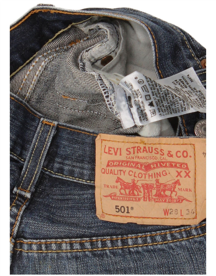 Levi's Damen 501 Jeansshorts W28 mittelblaue Baumwolle