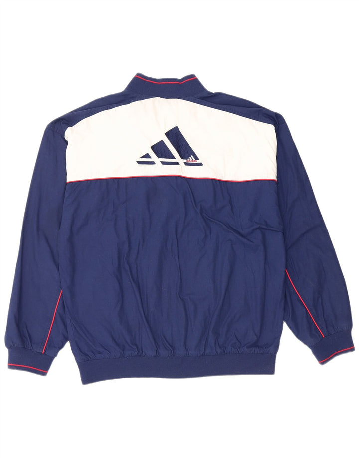 ADIDAS Herren-Trainingsanzug-Top-Jacke, UK 40/42, mittleres Marineblau, Farbblock