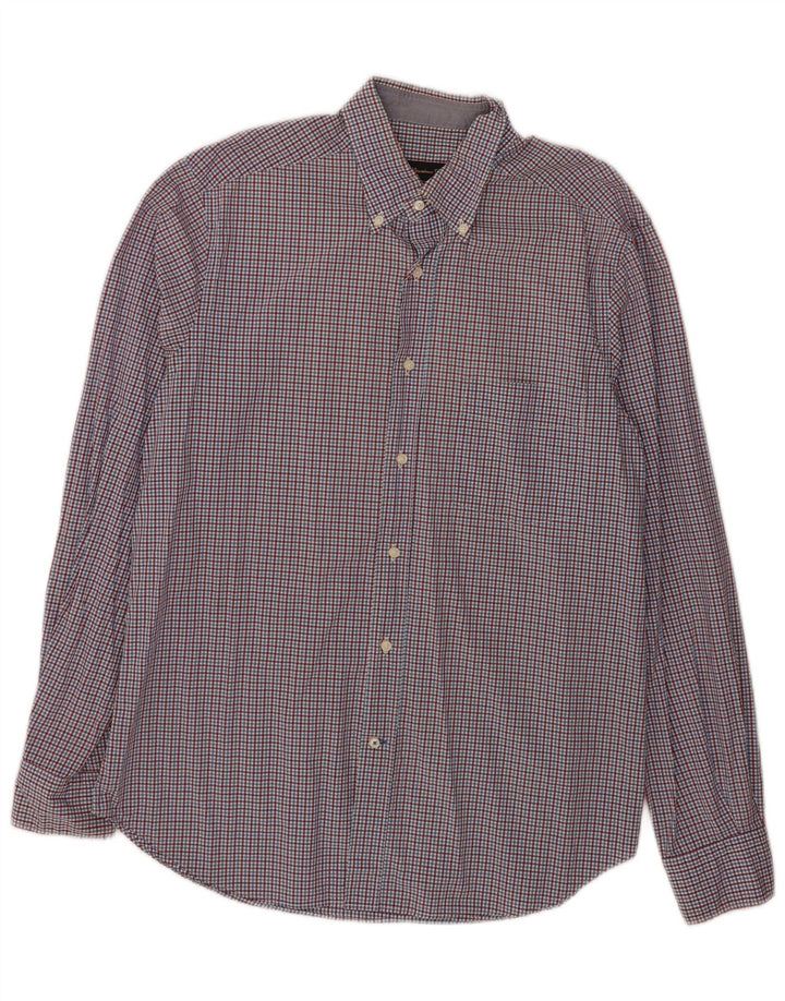 Massimo Dutti Herrenhemd, groß, blau kariert