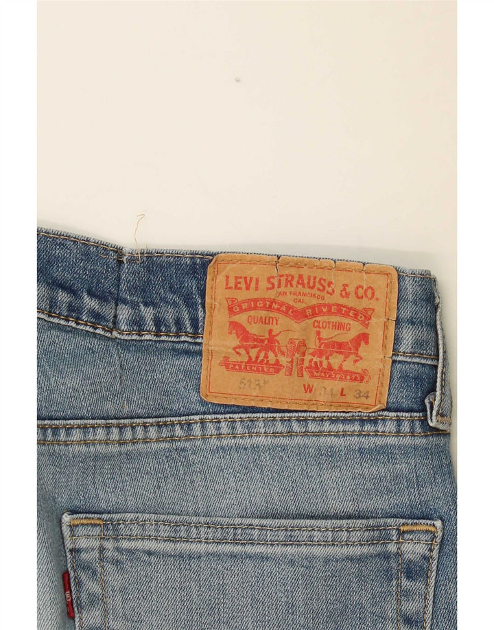 Levi's Herren 513 Slim Straight Jeans W34 L30 Blau
