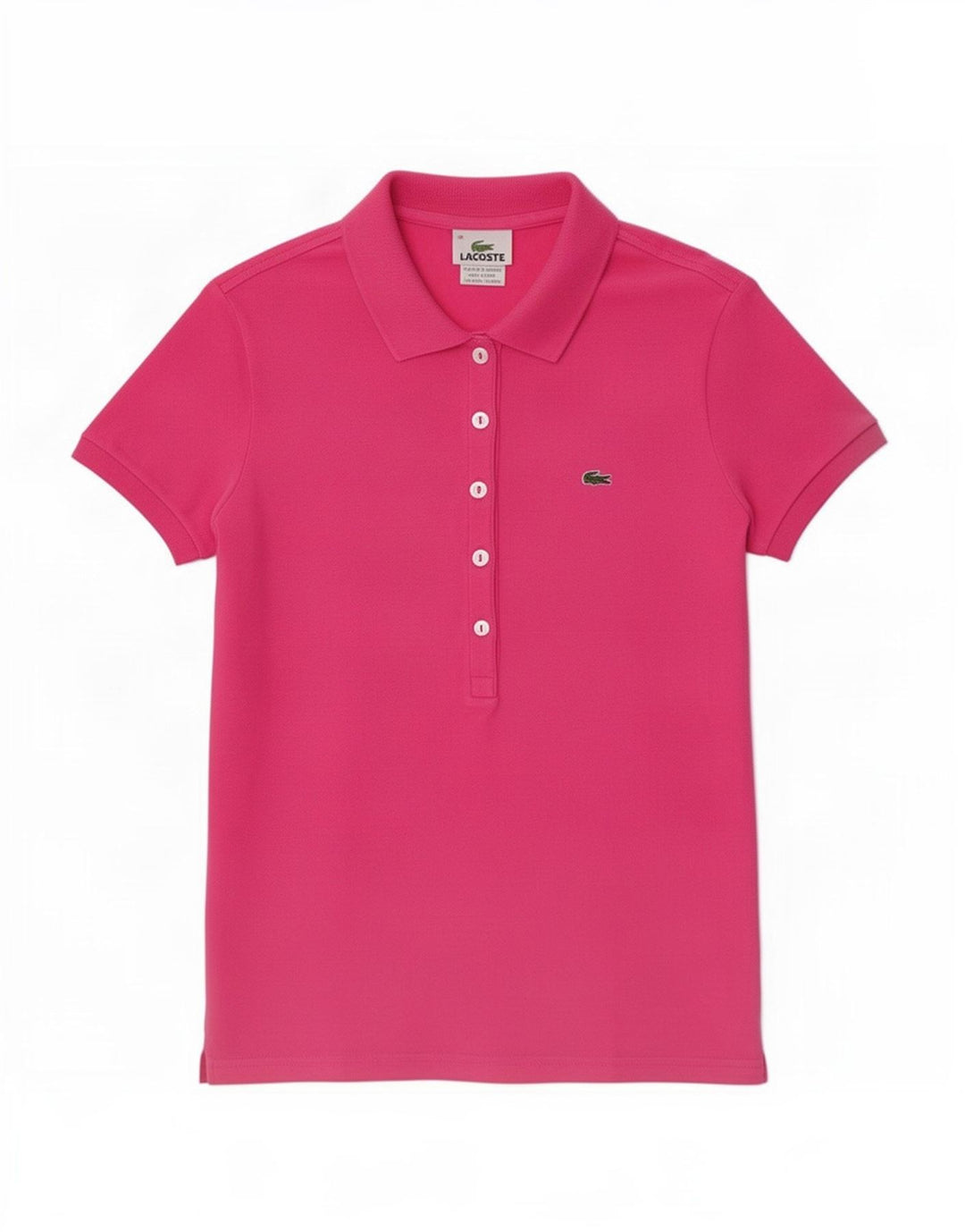 Lacoste Damen Poloshirt EU 38 Mittelrosa Baumwolle