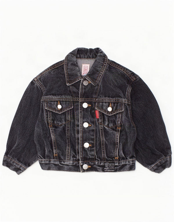 Stefanel Baby-Jeansjacke für Jungen, 18–24 Monate, graue Baumwolle