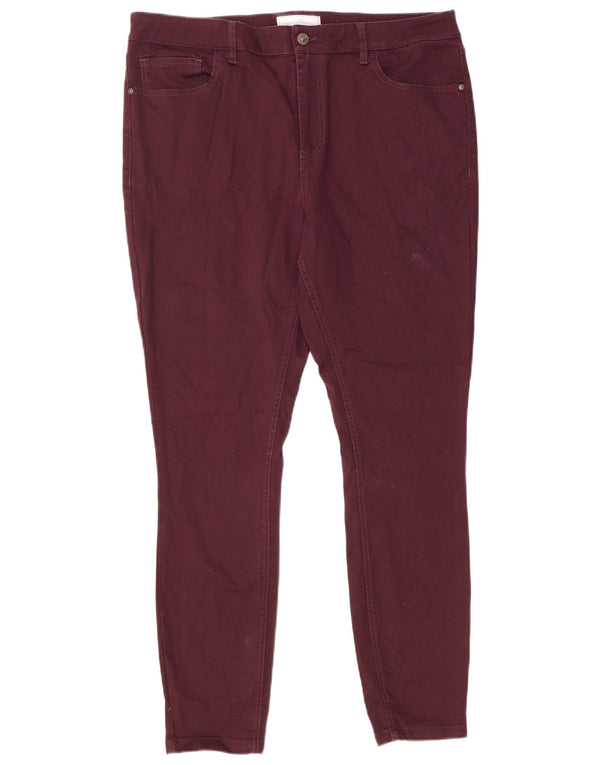 Fat Face Damen Skinny Jeans UK 16 Lare W36 L28 Burgund Baumwolle