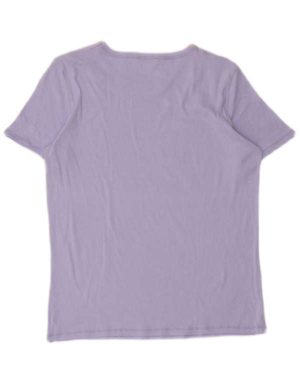 Benetton Damen T-Shirt Top UK 12 Medium Lila