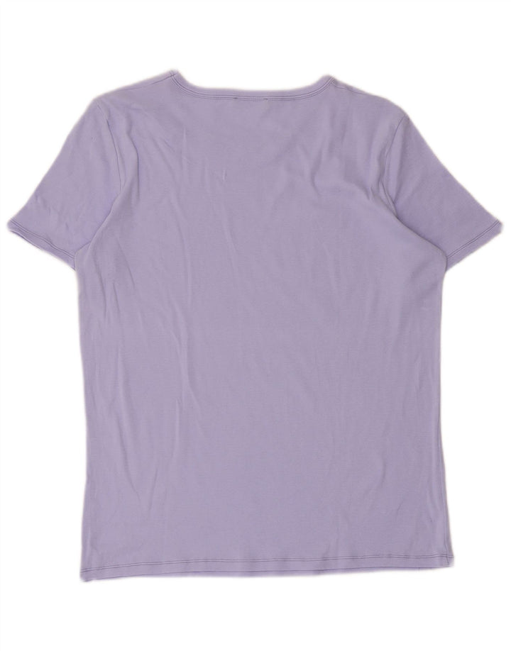 Benetton Damen T-Shirt Top UK 12 Medium Lila