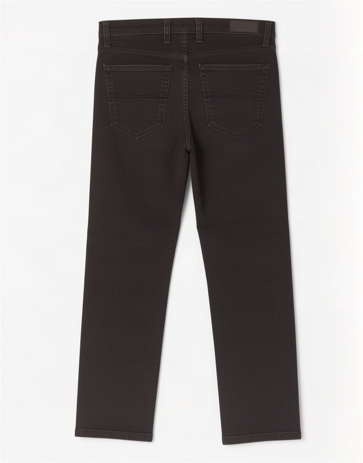 Marks & Spencer Herren Regular Straight Jeans W34 L29 Schwarze Baumwolle