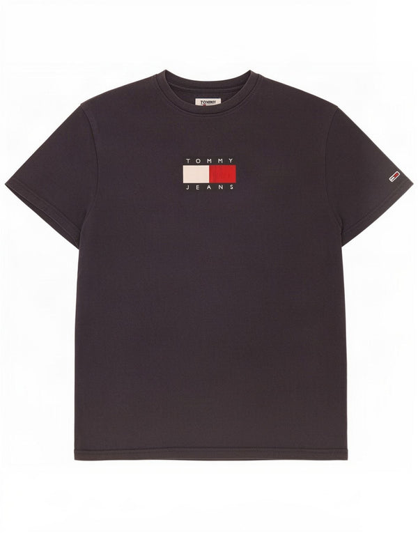 Tommy Hilfiger Herren-T-Shirt-Oberteil aus Baumwolle in mittlerem Marineblau