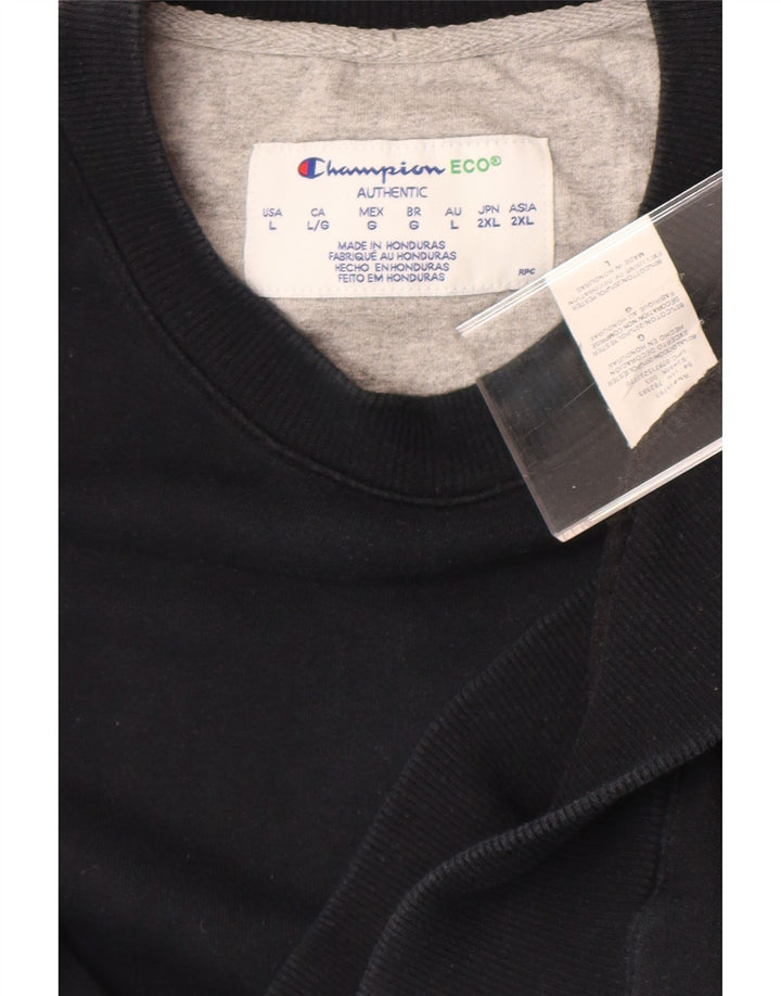 Champion Herren-Sweatshirt-Pullover, groß, schwarze Baumwolle