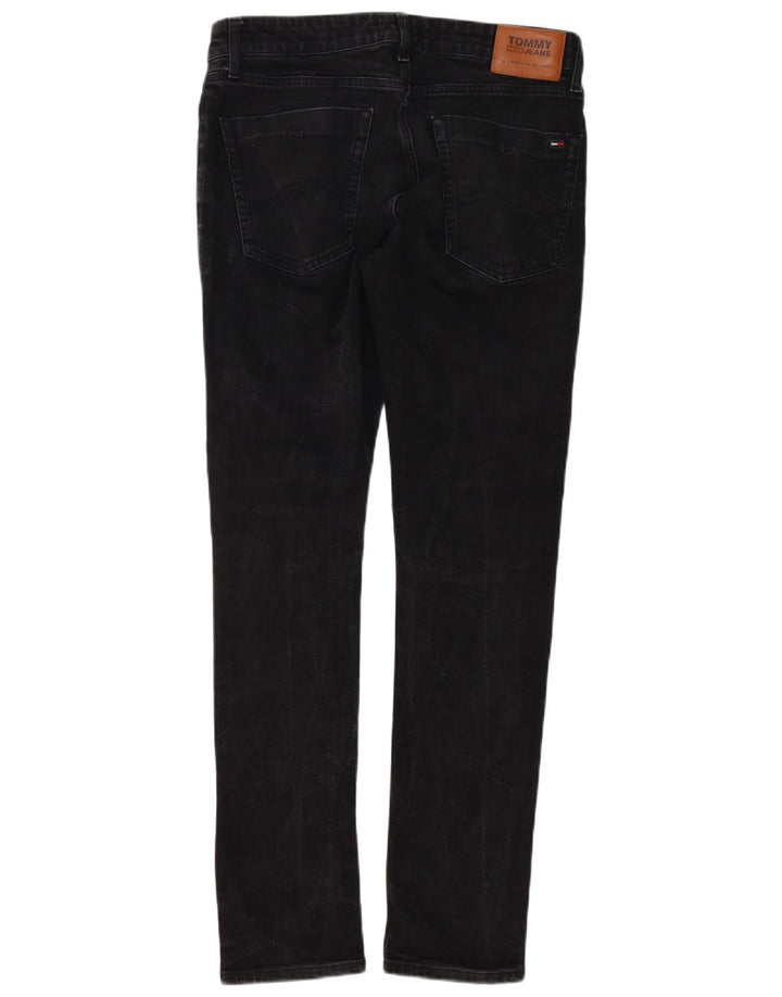 Tommy Hilfiger Herren Slim Jeans W33 L32 Schwarze Baumwolle