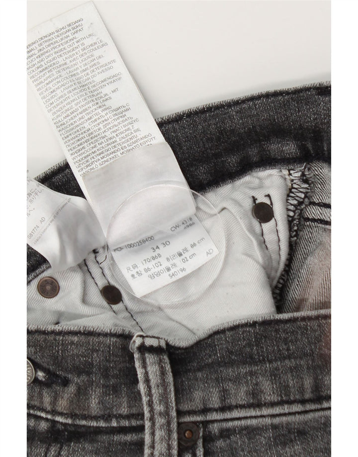 Levi's Herren 512 Slim Tapered Jeans W34 L30 Graue Baumwolle