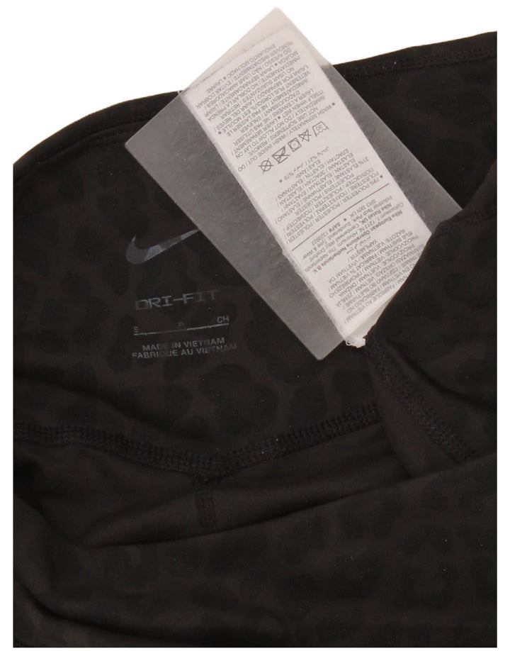Nike Dri-Fit-Leggings für Damen, UK 10, kleines graues Polyester mit Tiermuster