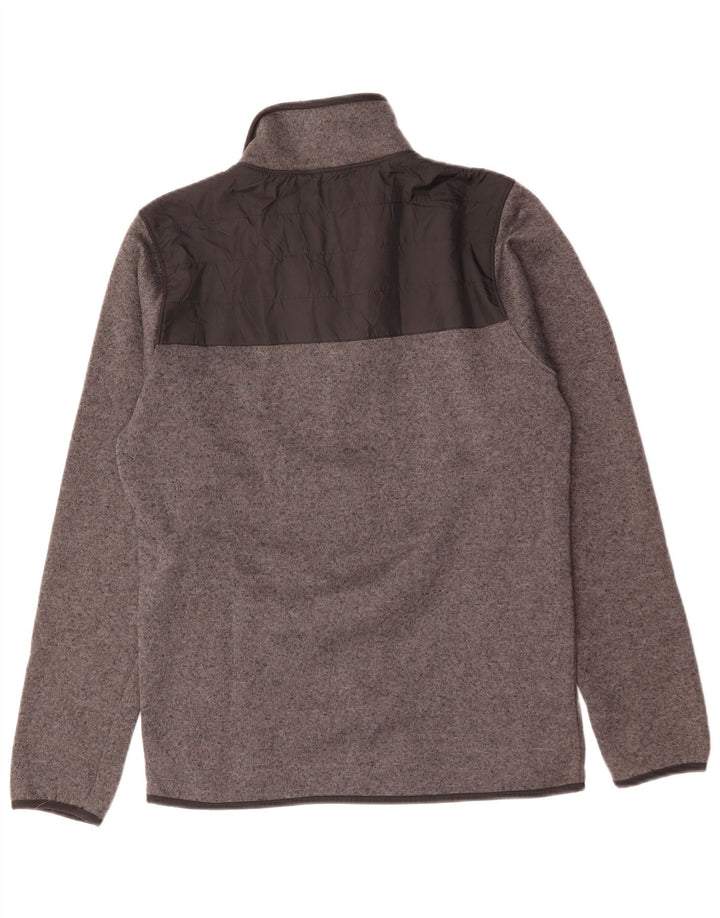 Columbia Herren-Trainingsanzugoberjacke aus mittelgrauem Colourblock-Polyester