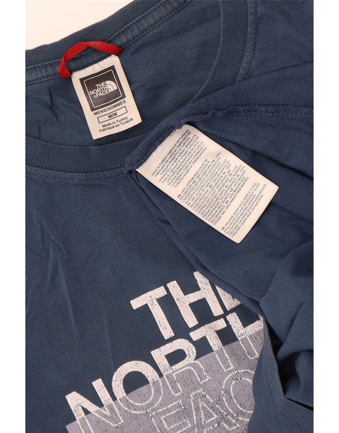 The North Face Herren-T-Shirt mit Grafik, mittelblaue Baumwolle