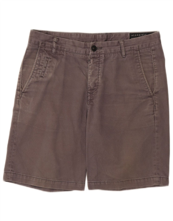 All Saints Herren Chinoshorts W31 mittelgraue Baumwolle