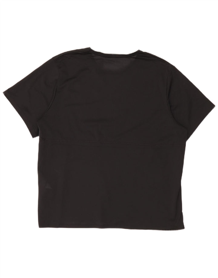 Nike Herren Dri Fit T-Shirt Top 2XL Schwarz Polyester