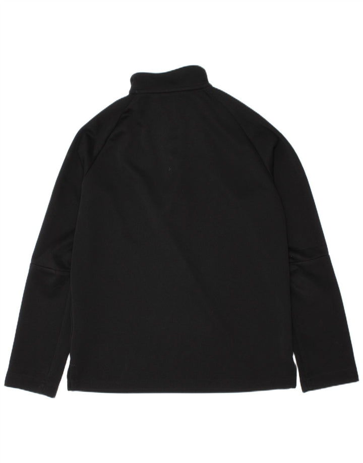 Adidas Jungen Climalite Zip Neck Pullover Trainingsanzug Top 9–10 Jahre Schwarz