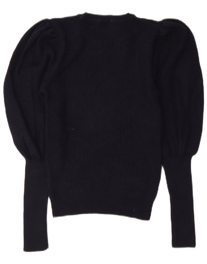 Zara Damen-Pullover mit Rundhalsausschnitt, Gr. 12, mittleres Marineblau
