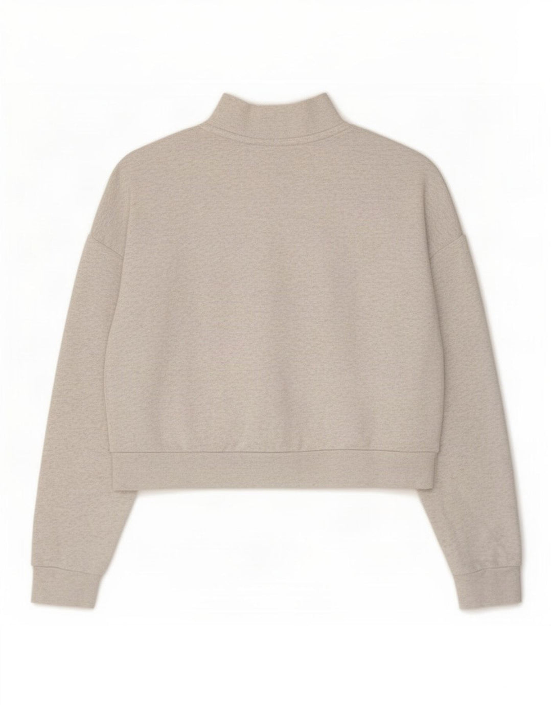Nike Damen-Sweatshirt, übergroß, kurz geschnitten, mit Reißverschluss, UK 14, Mittelgrau