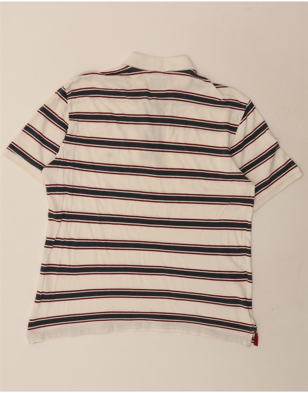 Champion Herren-Poloshirt mit einfacher Passform, groß, weiß gestreift