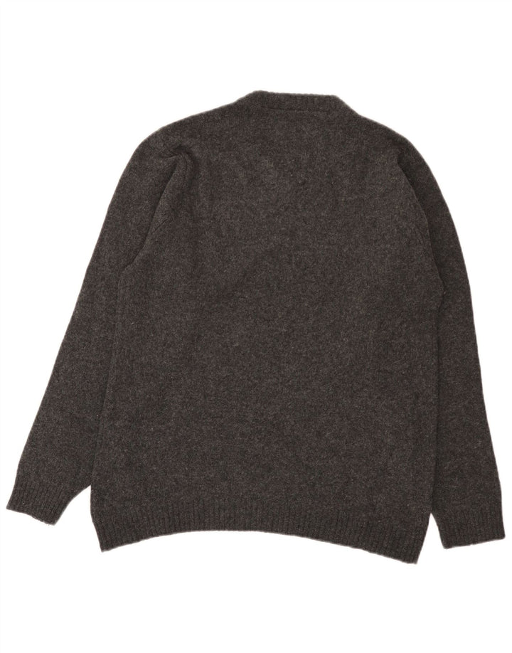 Tommy Hilfiger Herren-Pullover mit V-Ausschnitt, kleine graue Lammwolle
