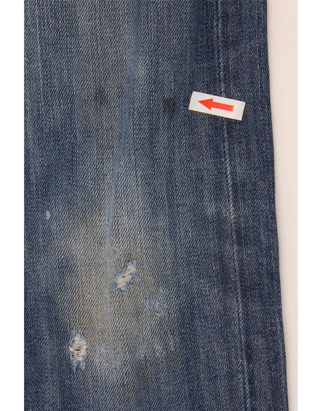 Lee Herren Zed Distressed Straight Jeans W32 L32 Blaue Baumwolle