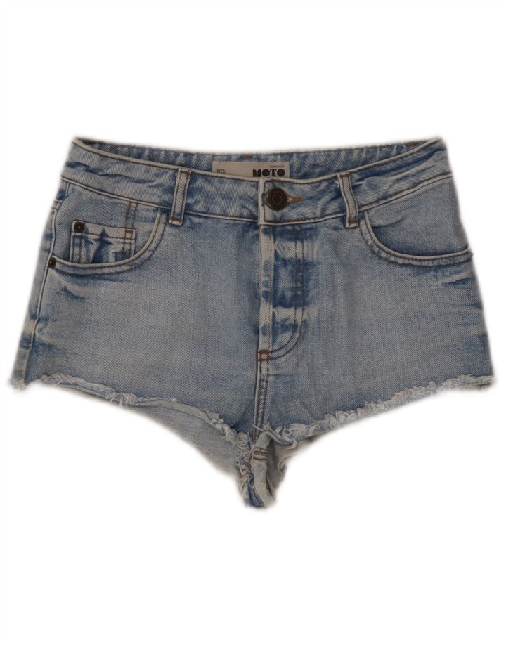 Topshop Damen Jeansshorts W26 Small Blau Baumwolle