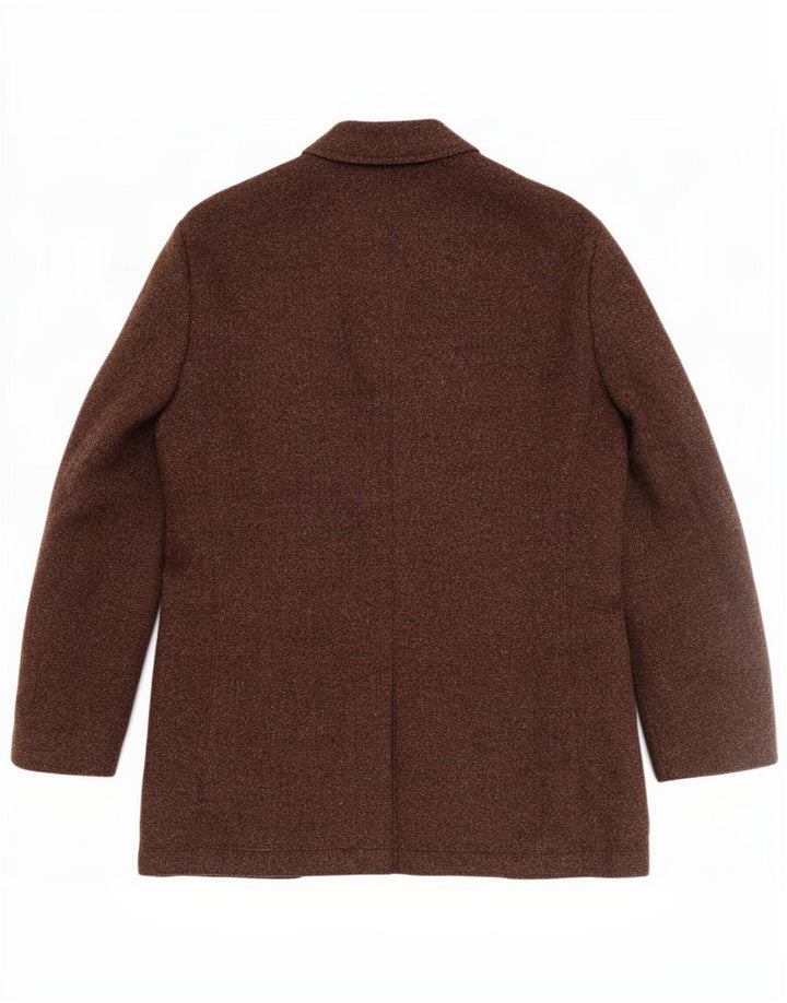 Fabio Inghirami Herren 2-Knopf-Blazerjacke IT 54 2XL Braune Schurwolle