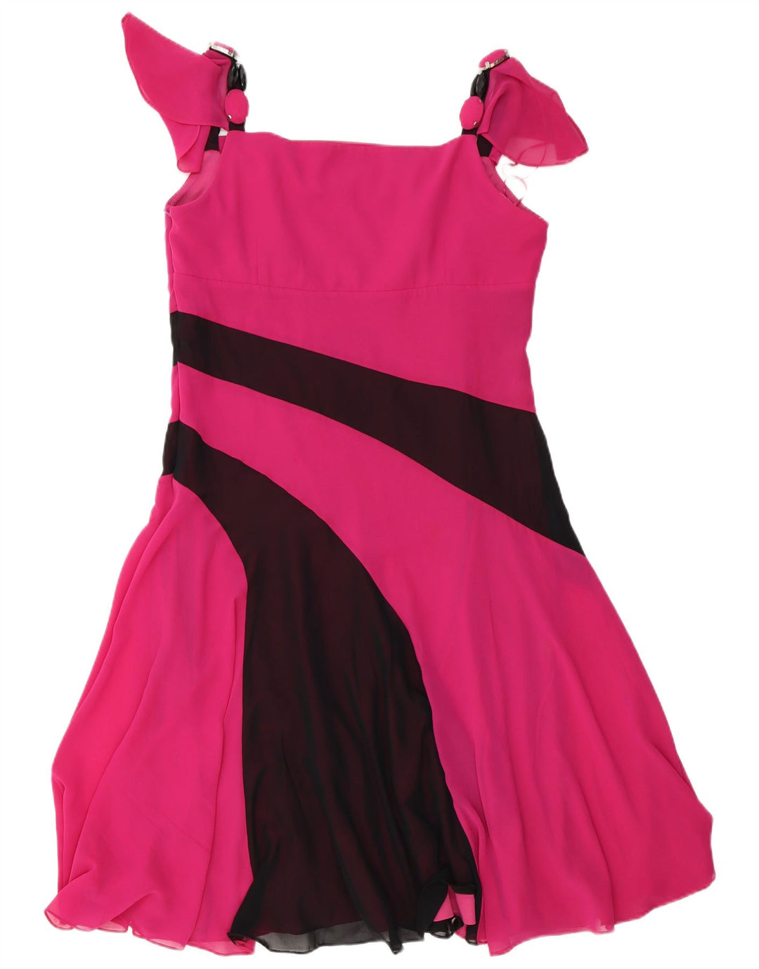 Gattinoni Damen A-Linien-Kleid IT 48 XL Pink Colourblock Polyester