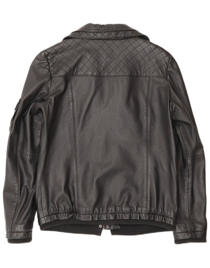 Lee Damen Cooper Lederjacke UK 12 Medium Schwarz