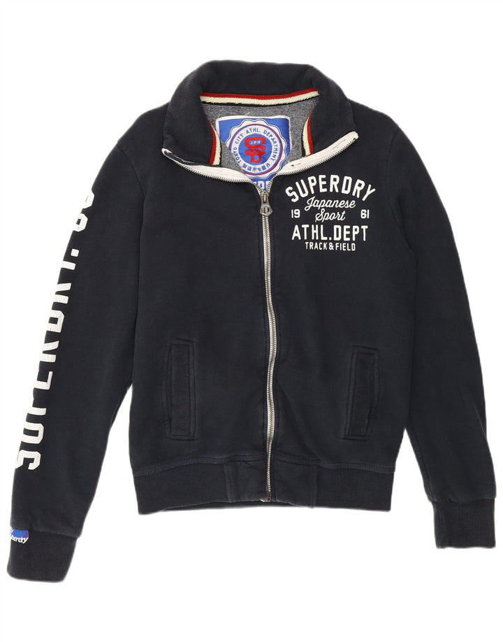 SUPERDRY Herren-Sweatshirt mit Grafik, Größe S, marineblaue Baumwolle