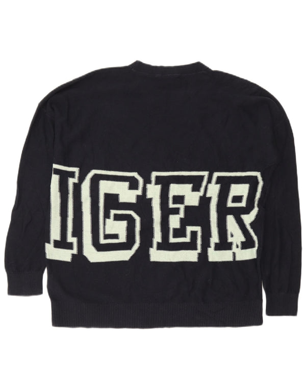 Tommy Hilfiger Damen-Pullover mit U-Boot-Ausschnitt, Gr. 10, Marineblau