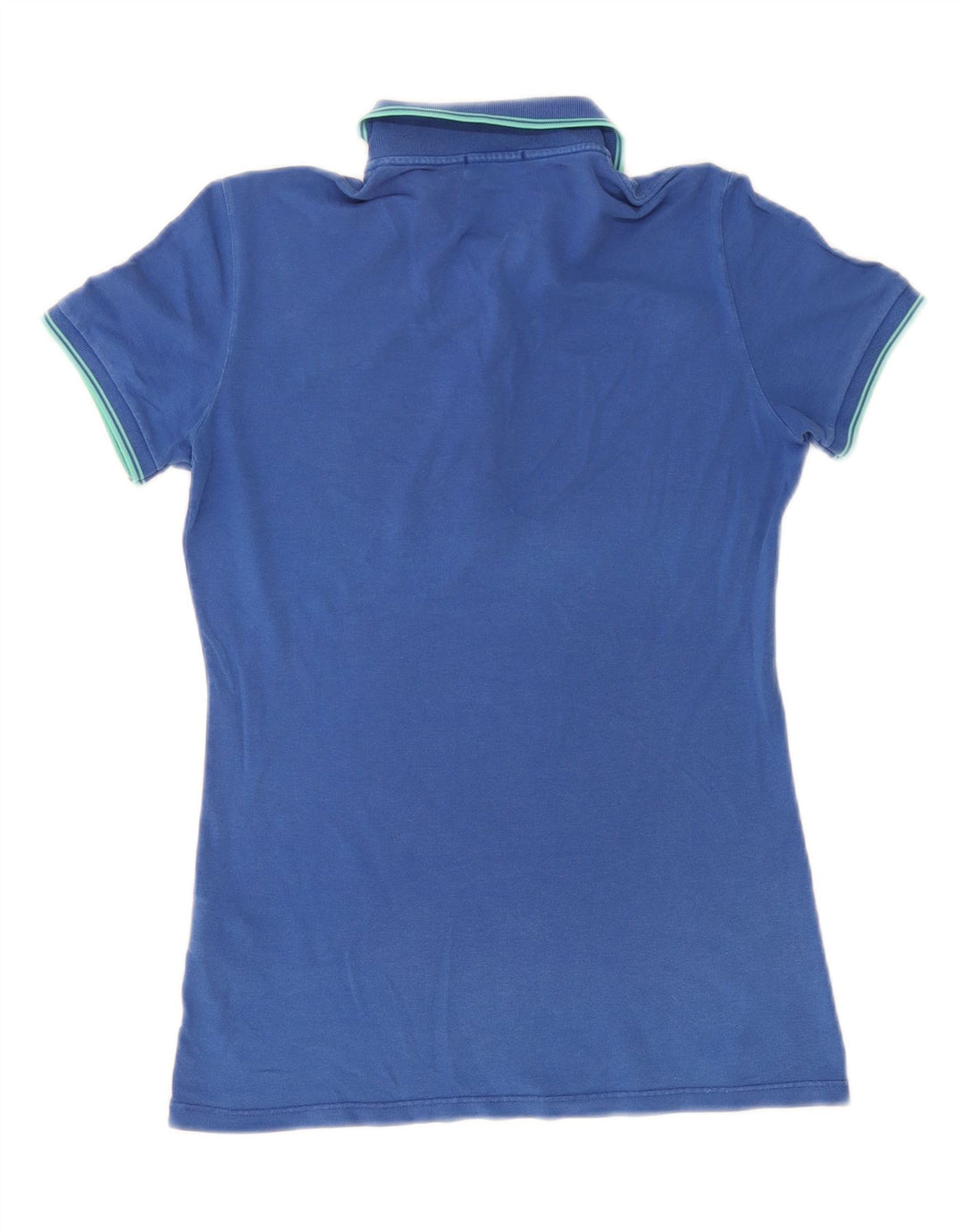 Fred Perry Damen Poloshirt UK 12 Mittelblaue Baumwolle