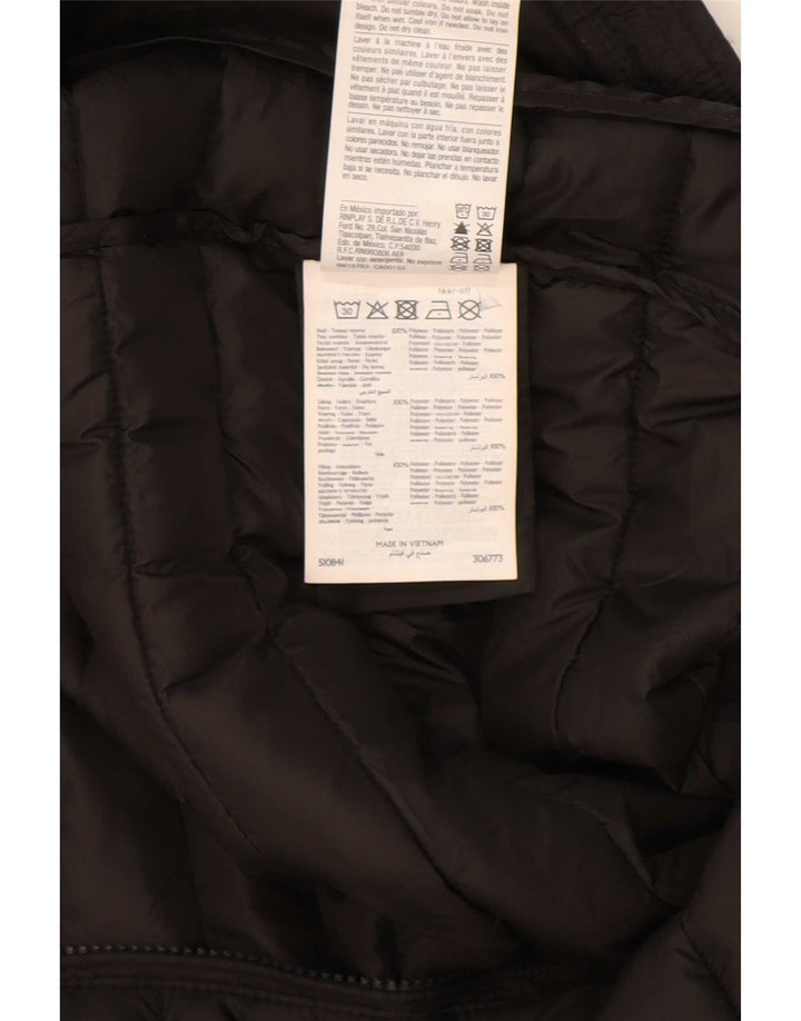 Champion Wattierte Jacke mit Kapuze für Jungen, 11–12 Jahre, Größe L, Schwarz, Polyester