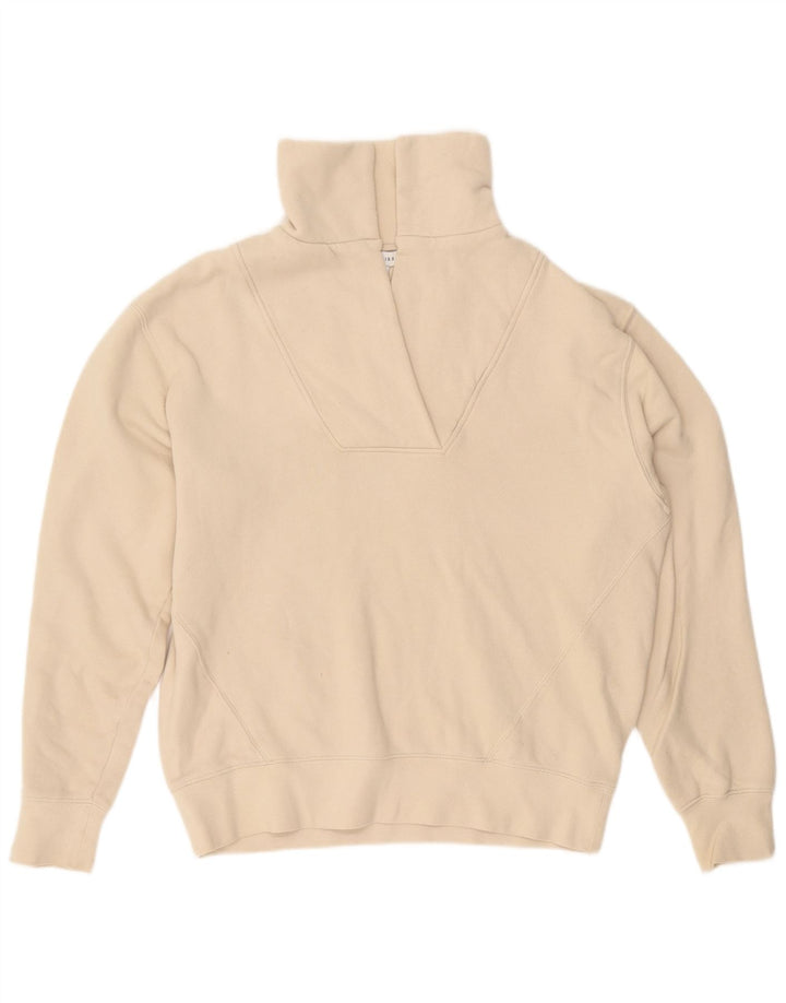 REISS Herren-Sweatshirt mit Rollkragen, Größe S, beige, Baumwolle