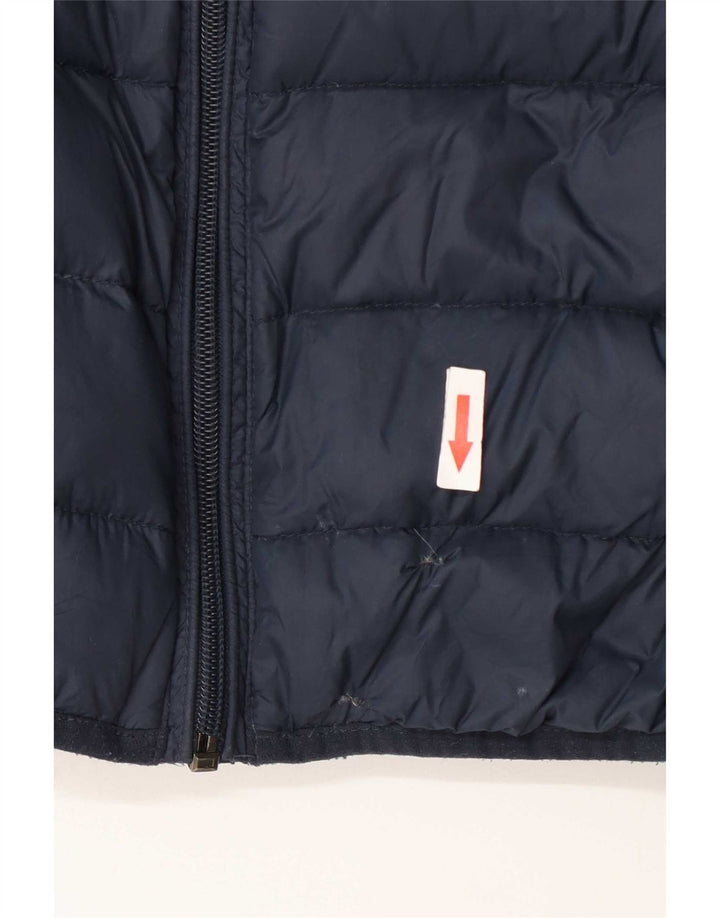 Benetton Damen Wattierte Jacke UK 10 Small Marineblau