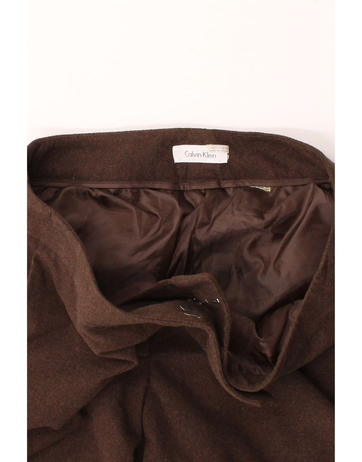 CALVIN KLEIN Womens Bootcut Casual Trousers W38 L27 Brown Vintage Calvin Klein and Second-Hand Calvin Klein from Messina Hembry 