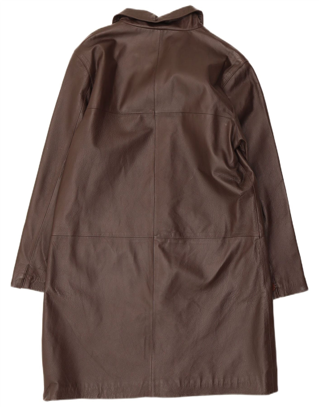 MILAN Damen Ledermantel UK 14 Großes braunes Leder