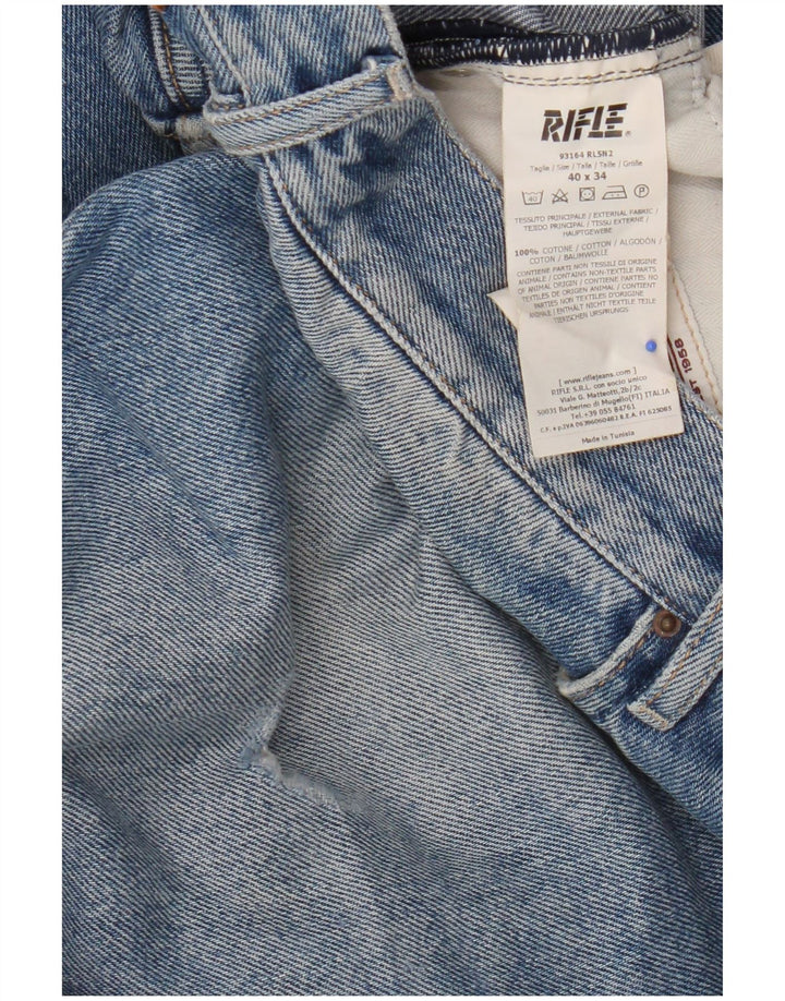 Rifle Herren Slim Jeans W40 L34 Blaue Baumwolle